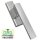 FENSTERGRIFF silber, Länge Zunge 32 mm,Rosetten Länge 117 mm,Lochabstand 85 mm DIN Links NACHBAU VR5/545