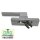 FENSTERGRIFF silber, Länge Zunge 32 mm,Rosetten Länge 117 mm,Lochabstand 85 mm DIN Links NACHBAU VR5/545
