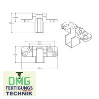SIEGENIA Favorit A0052 Scherenlager 66 x 19mm Topf 20 x...